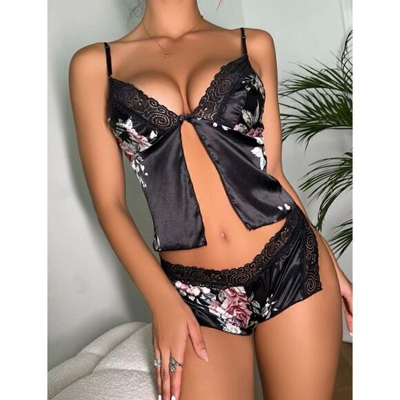 Satin Lingerie Sleepwear Set  - Picture 1 of 8